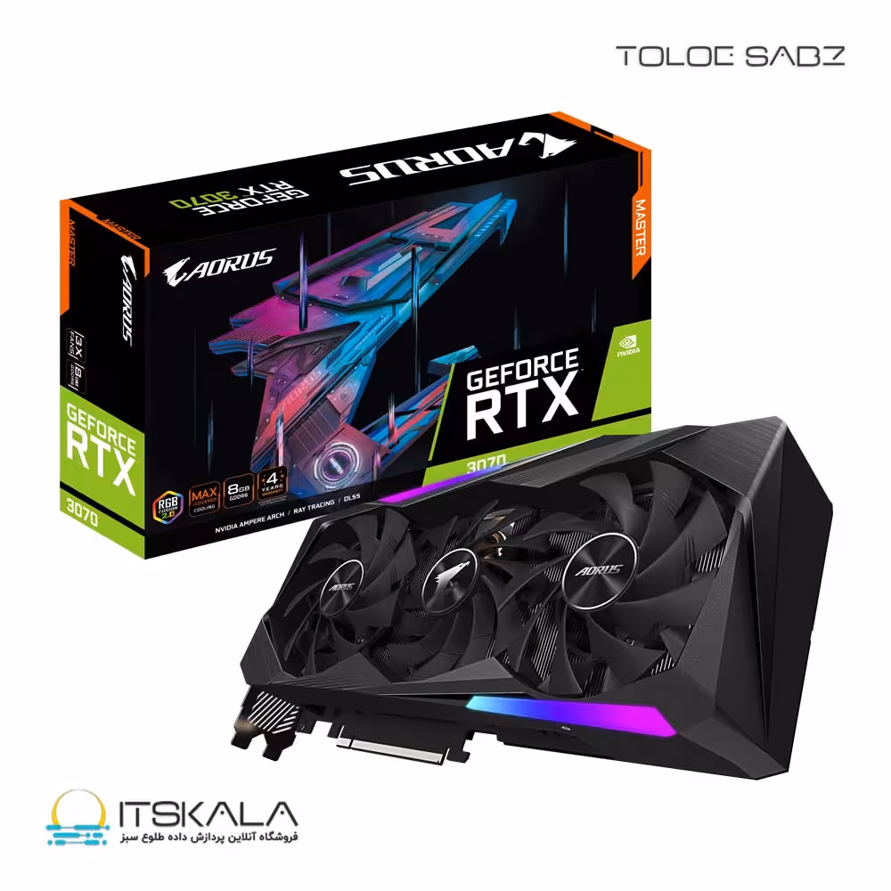 کارت گرافیک گیگابایت GIGABYTE AORUS GeForce RTX 3070 MASTER 8GB | ITSKALA