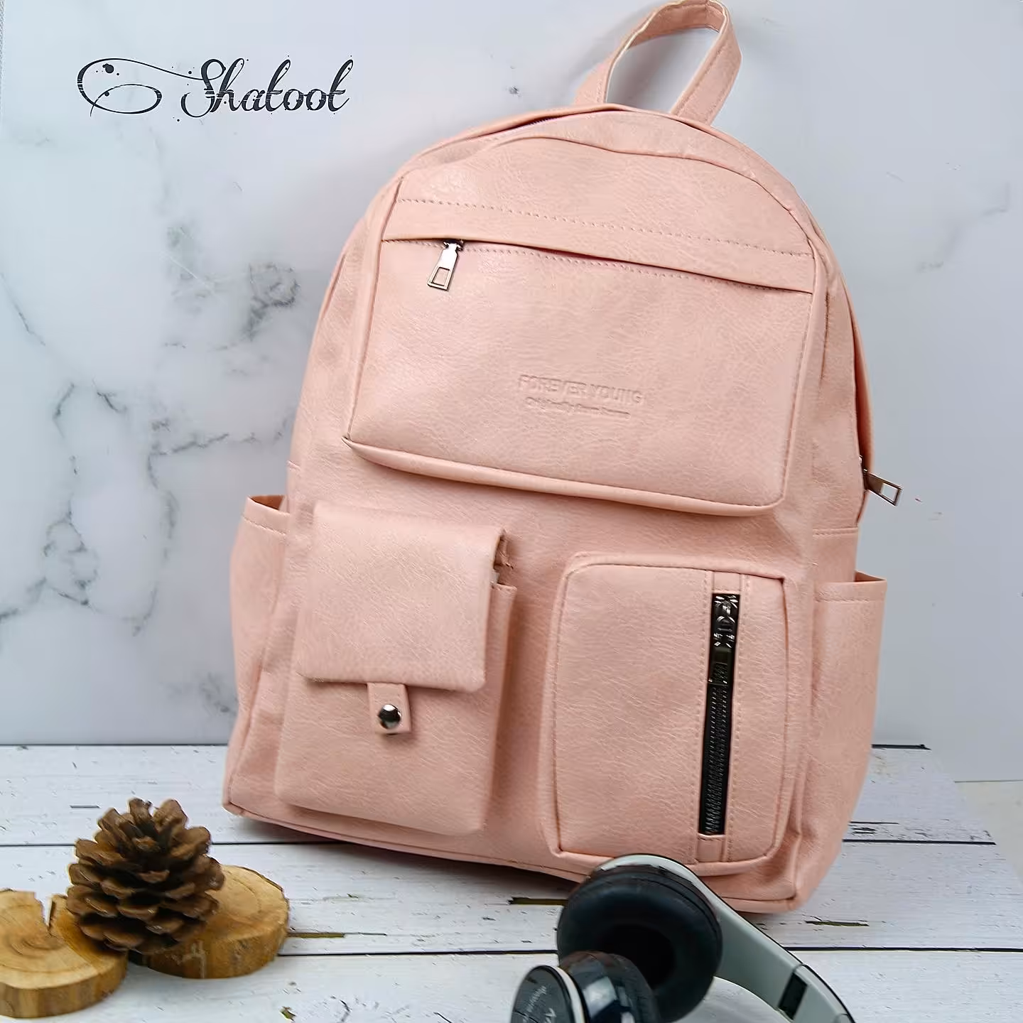 کوله پشتی چرم جادار عزت در هشت رنگ جذاب 