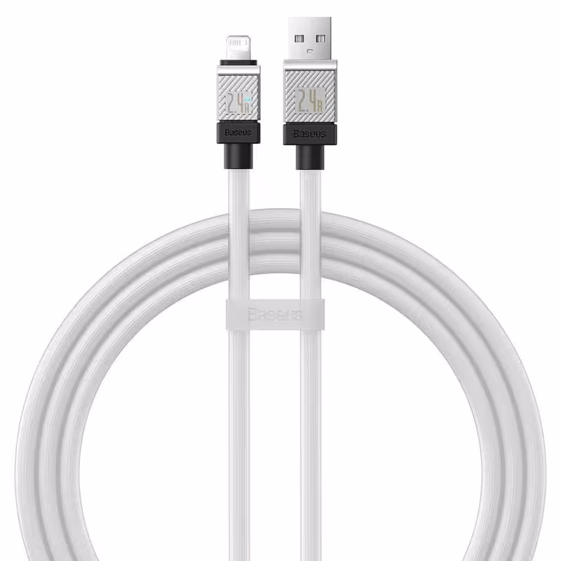 کابل شارژ Lightning آیفون از برند باسئوس مدل CoolPlay CAKW0004 2.4A 1mBaseus CoolPlay CAKW0004 2.4A 1m Lightning Cable