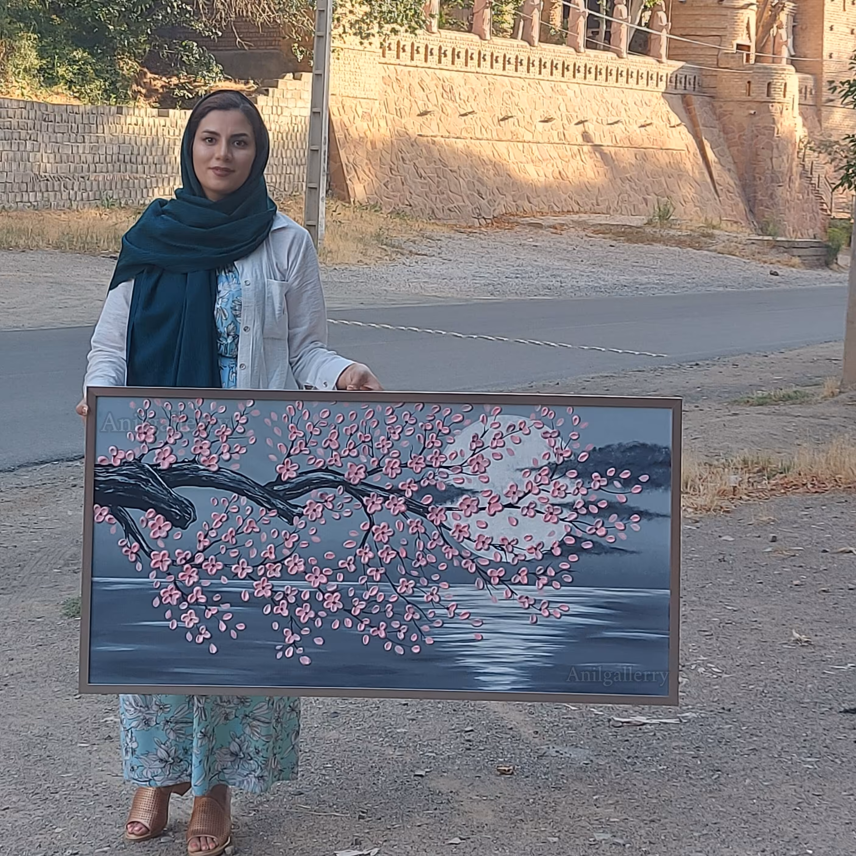 تابلو تمام برجسته شکوفه با رنگ دلخواهتون 