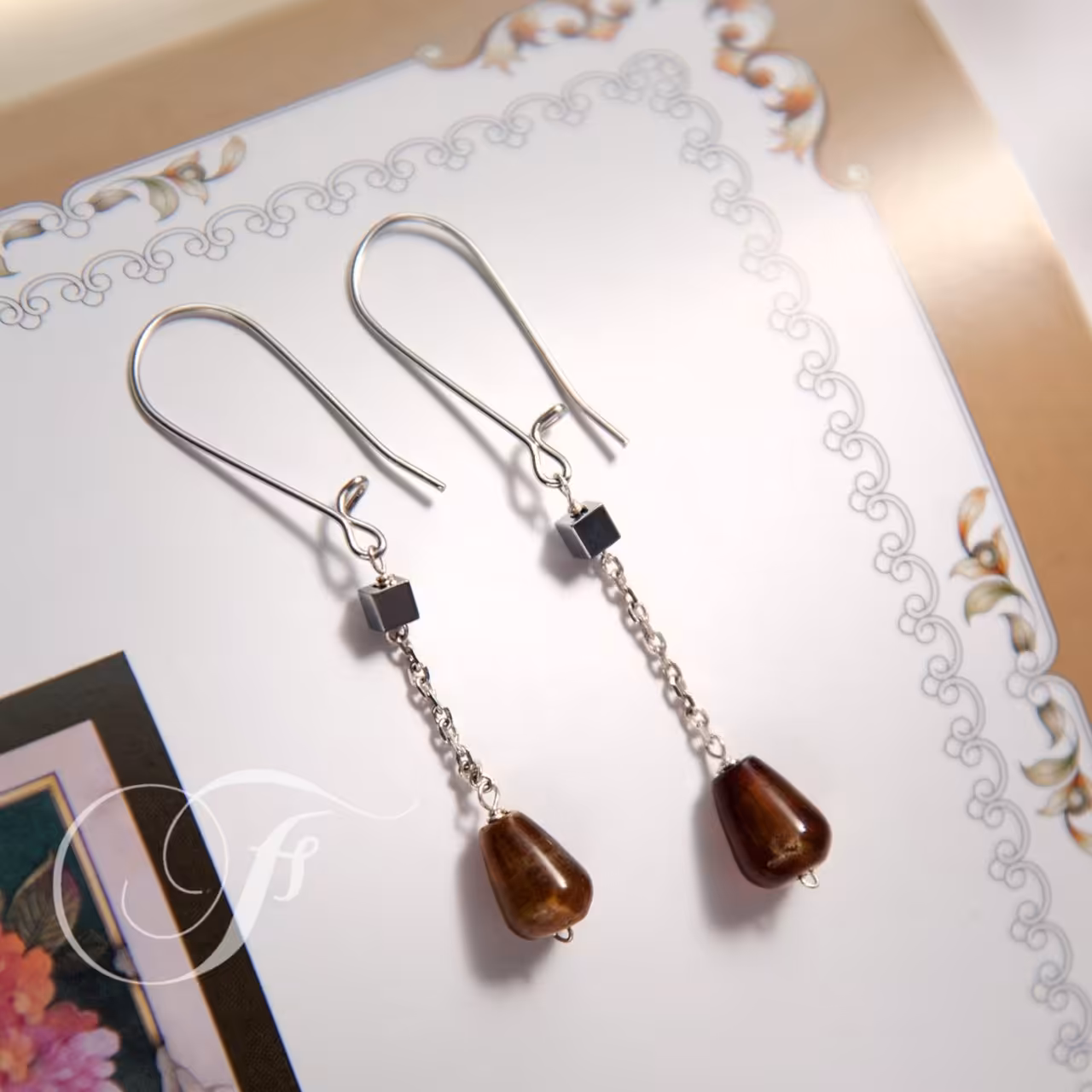 گوشواره نقره طرح بهار