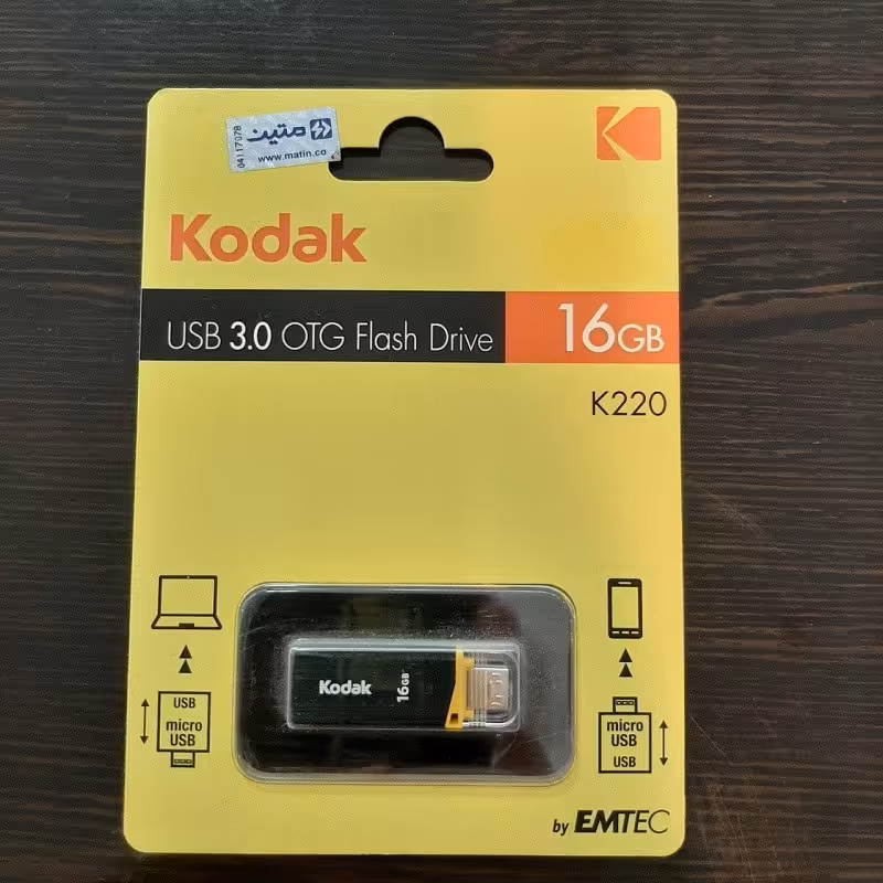 فلش مموری OTG کداک مدل K220 ظرفیت 16 گیگابایت 