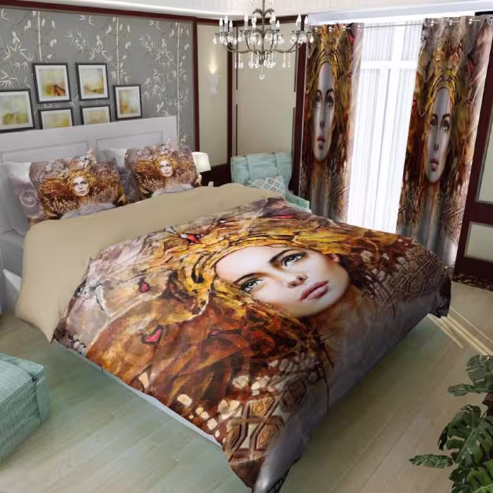 سرویس روتختی 2 نفره تنسل چاپی برندترک لند(Turk Land) rs 338