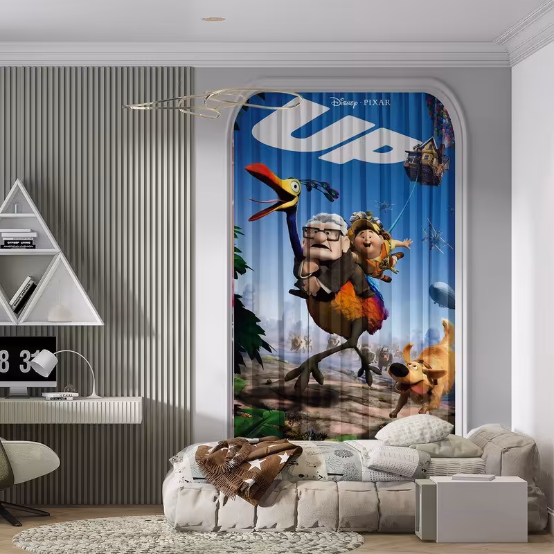  پرده پانچی طرح کودک سایز 140 در 280 جنس هازان کد362