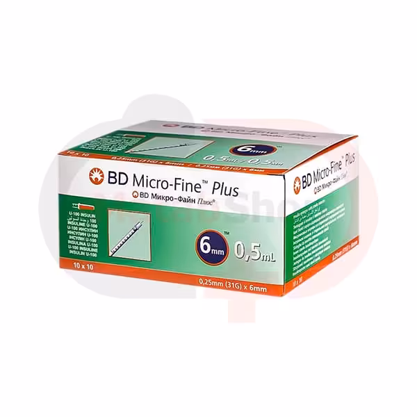 سرنگ انسولین bd سایز 0.5 میل