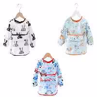 پیشبند آستین دار و طرح دار کودک