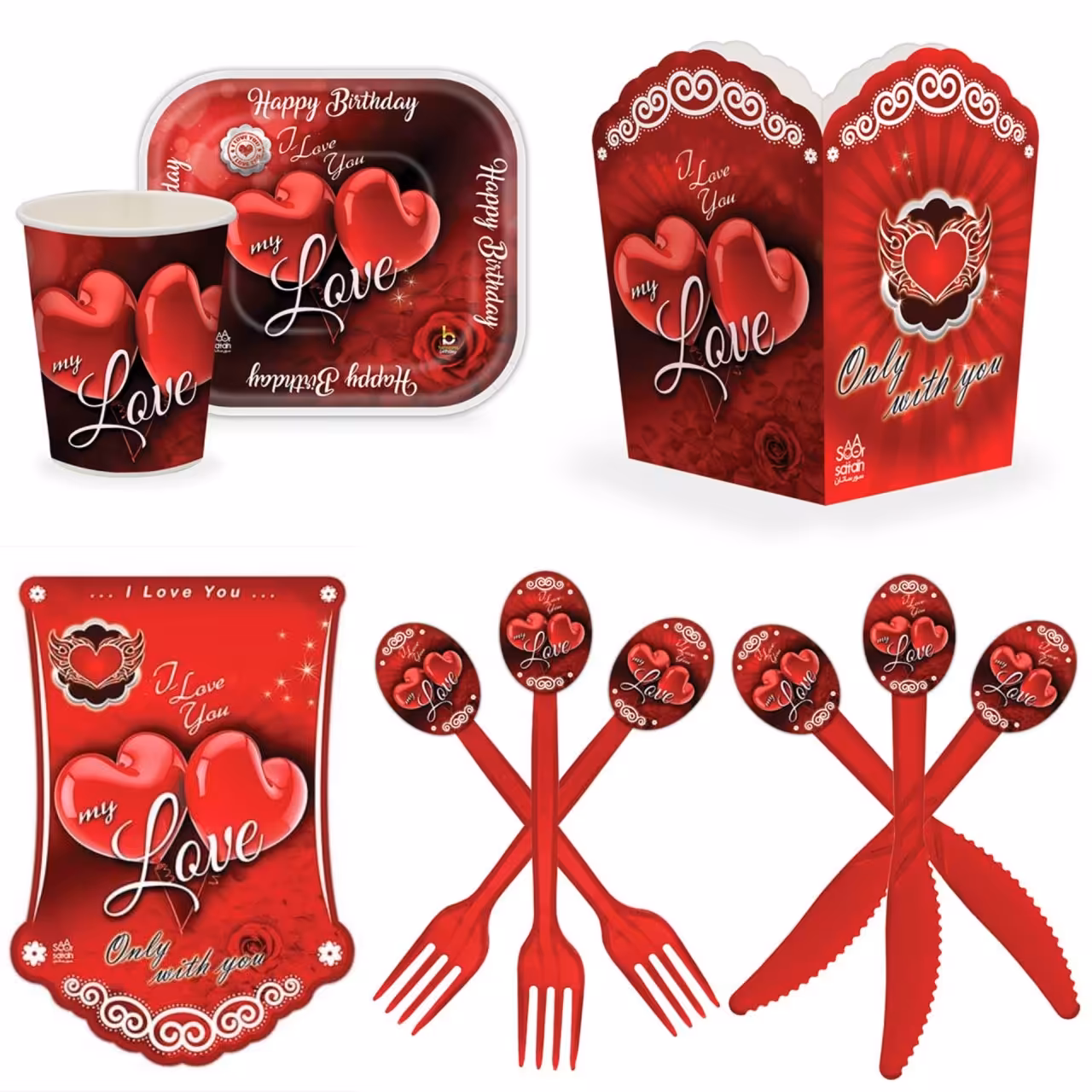 مجوعه 59 عددی تم تولد طرح عشق مدل LV