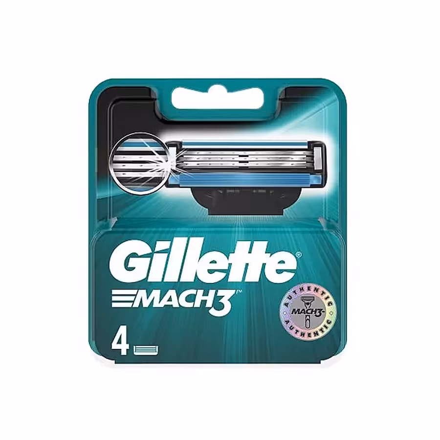 تیغ یدک ژیلت مچ تری بسته 4 عددیmode  in Poland   با یک عدد  اشانتیون داخل جعبه در اصل 5عددی اورجینال 