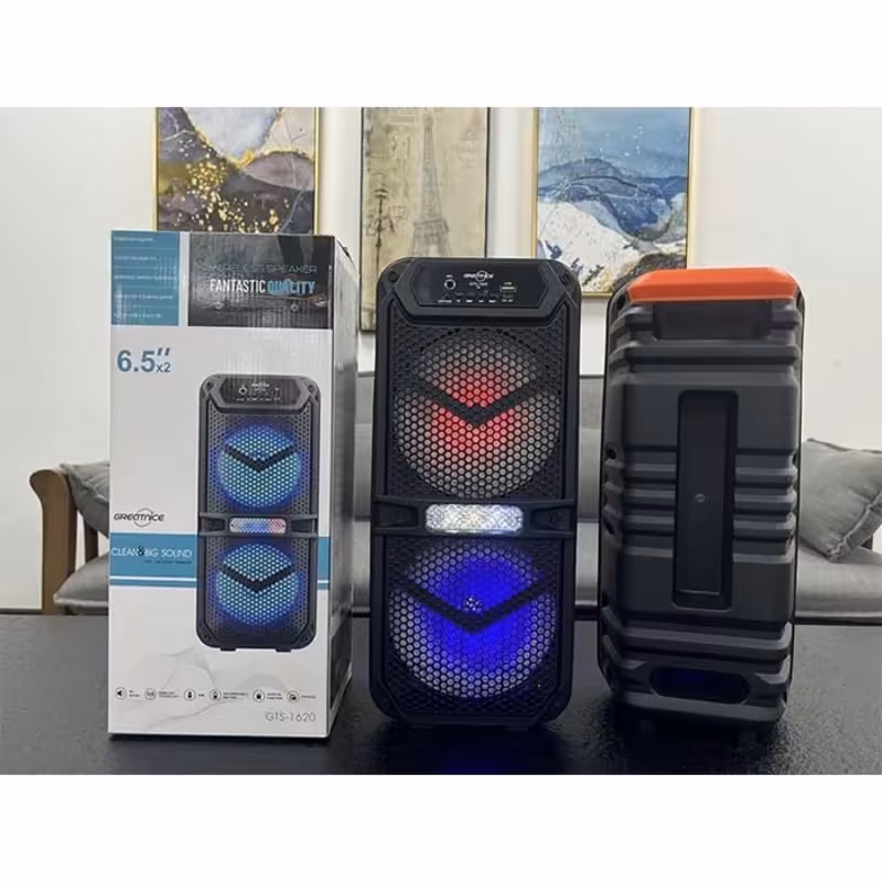 اسپیکر بلوتوثی قابل حمل gts1620 با قدرت و وضوح صدای بالا 13 اینچی