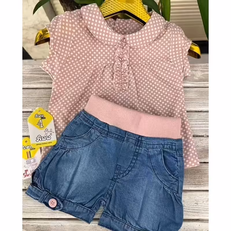 ست تاب شورتک بچگانه دارای سایز بندی جنس حریر خنک دارای سه طرح