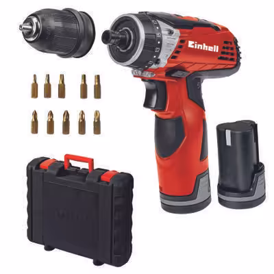 دریل پیچ گوشتی شارژی 12 ولت آینهل مدل TE-CD 12X-Li  Einhell Cordless Drill Screwdriver Model TE-CD 12X-Li