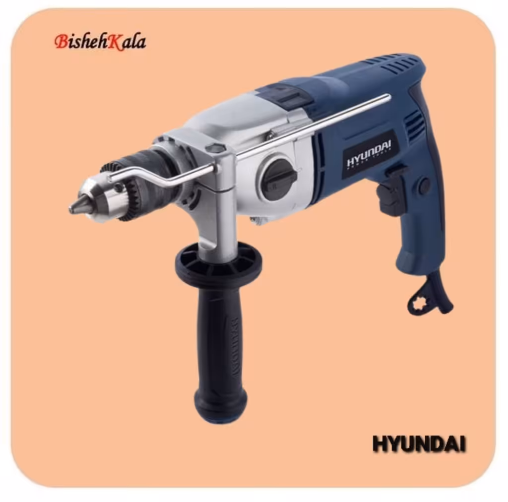 دریل 1100 وات گیربکسی دو سرعته HYUNDAI هیوندای مدل HP113-ID