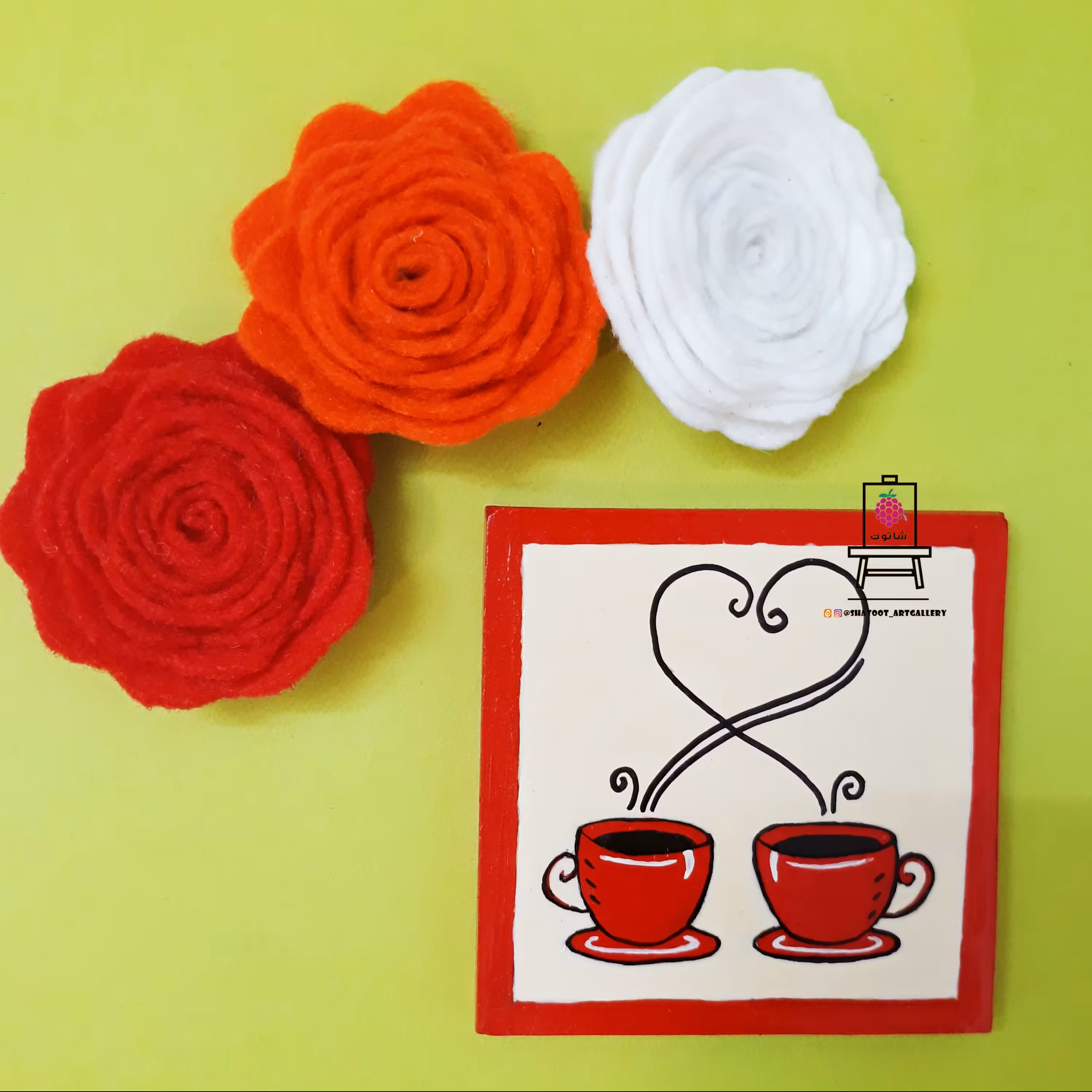 مگنت سفالی چای عشق