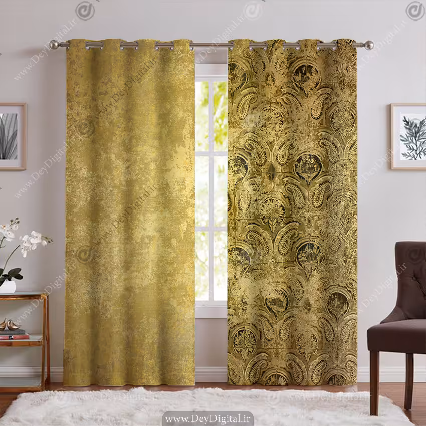 پرده چاپی خاص و شیک طرح پتینه PK-6532