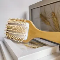 برس چوبی شانه چوبی کاملا چوبی حتی دندانه ها برای جلوگیری از موخوره و ریزش مو 