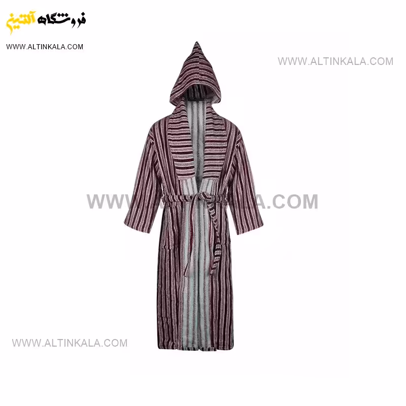 حوله پالتویی برق لامع طرح شالیزار زرشکی سایز 115