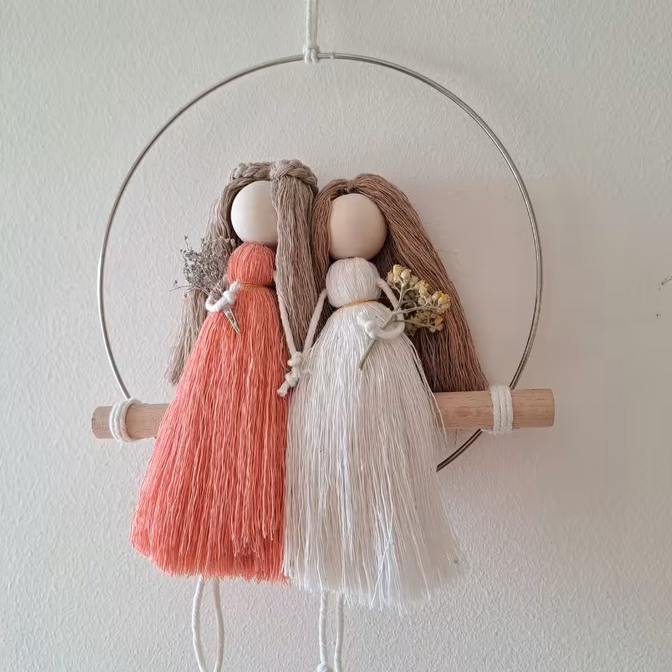 عروسک مکرومه دونفره