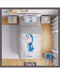 سرویس لحاف روتختی کودک یک نفره 5 تکه نوپه هوم Nopehome طرح دورامون کد T5679