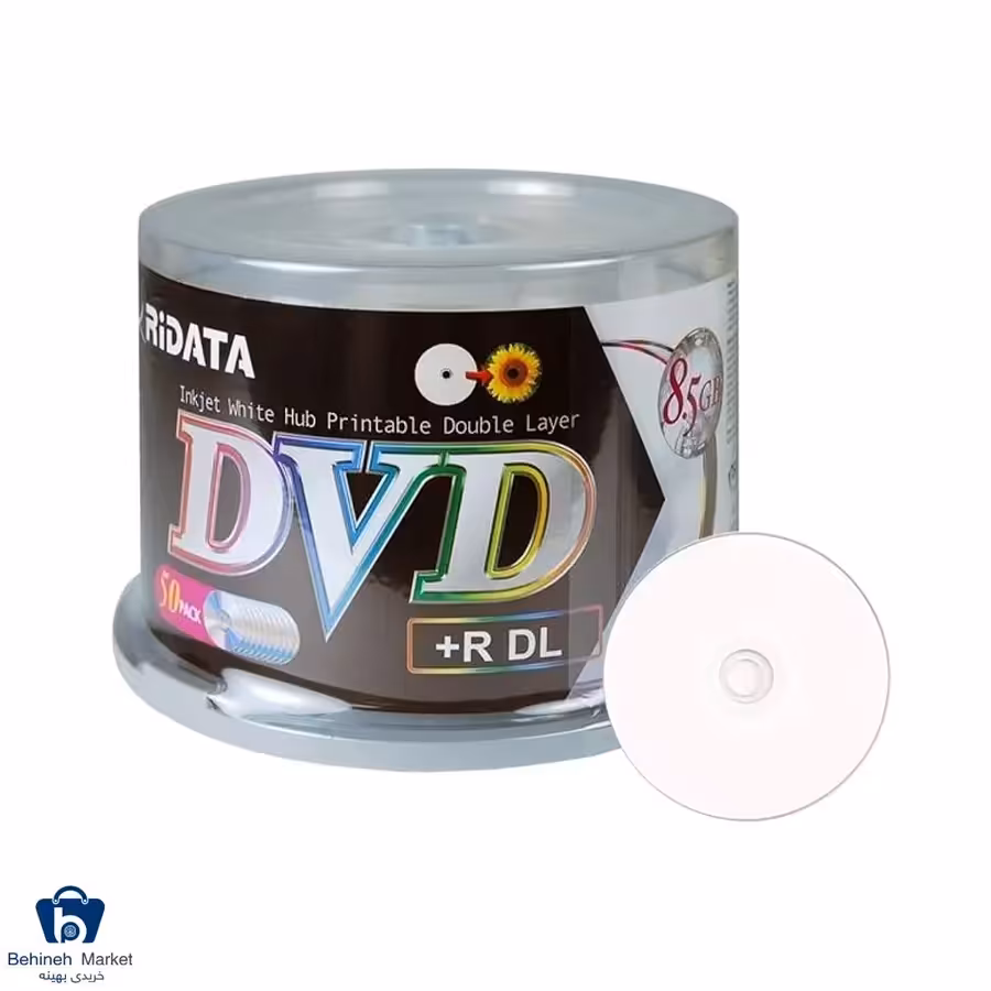 دی وی دی خام ری دیتا بسته 50 تایی ظرفیت 8.5 گیگابایت