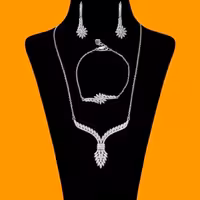 نیم ست نقره نگین دار جواهری عیار 925 اصل با فاکتور معتبر کارگاه نقره سازی