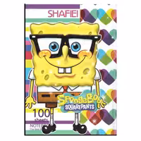 دفتر مشق 100 برگ شفیعی طرح باب اسفنجی کد 56
