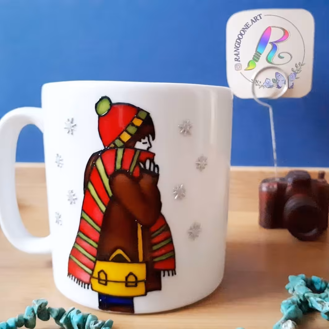 ماگ ویترای طرح دختر زمستونی 