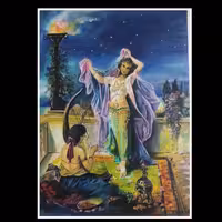 تابلو نقاشی شب عربی