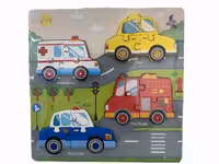 جورچین پازلی و برجسته چوبی 4 تایی اسباب بازی