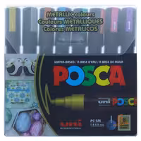 قیمت و خرید ماژیک 8 رنگ پوسکا مدل متالیک POSCA