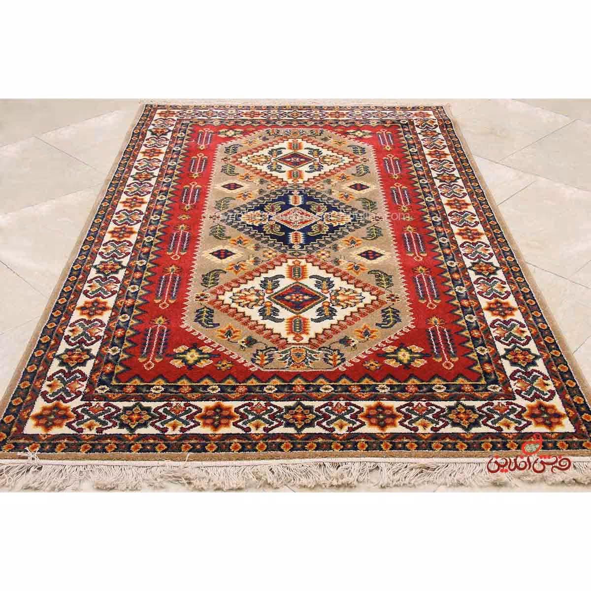 فرش ماشینی ساوین طرح آنیتا شکلاتی