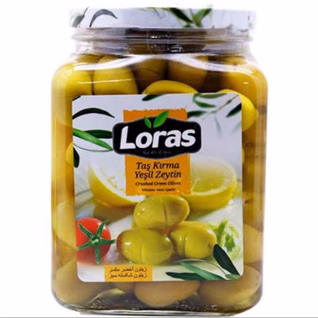 زیتون لیمویی 1650 گرمی شیشه ای لوراس Loras