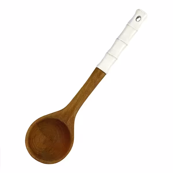 ملاقه چوبی بزرگ دسته سیلیکونی شنیا