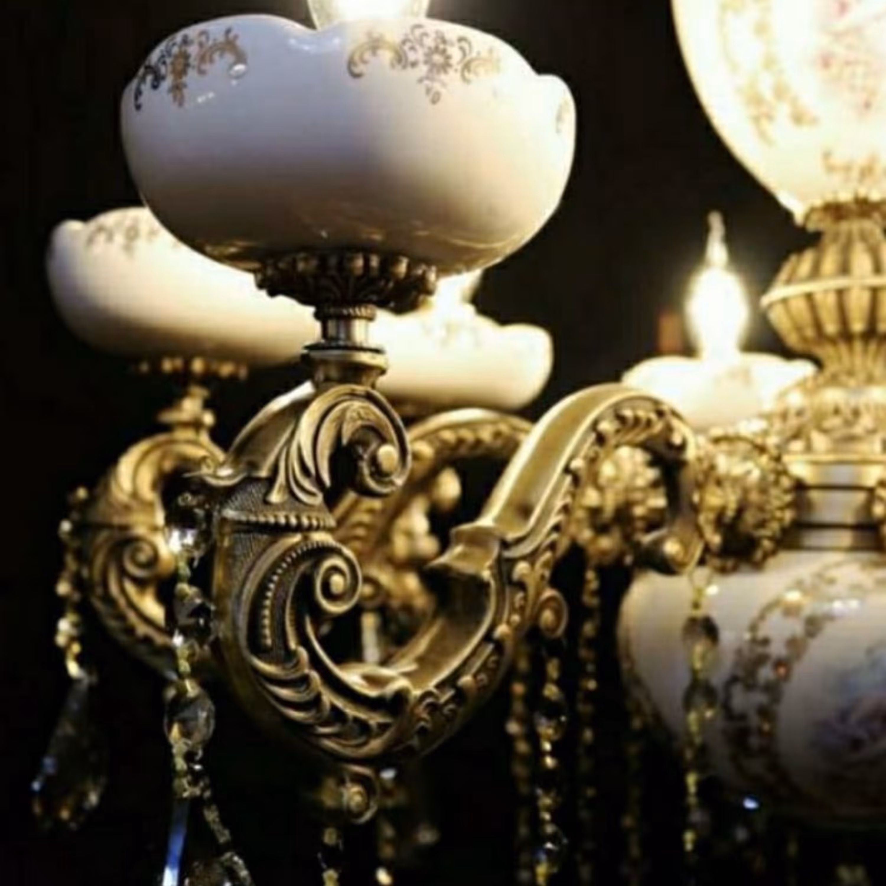 لوستر کریستالی 5شاخه ده شعله