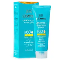 کرم ضد آب سینره SPF60 رنگی- بژ روشن-  فاقد چربی - فاقد پاربن