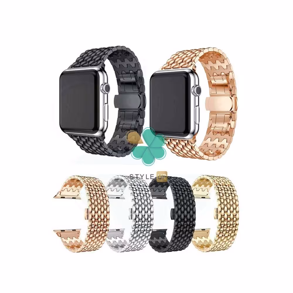 بند ساعت اپل واچ Apple Watch 45/49mm مدل فلزی طرح دراگون