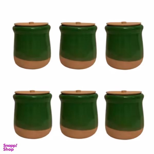 ظرف دیزی سفالی طرح یک نفره مجموعه 6 عددی