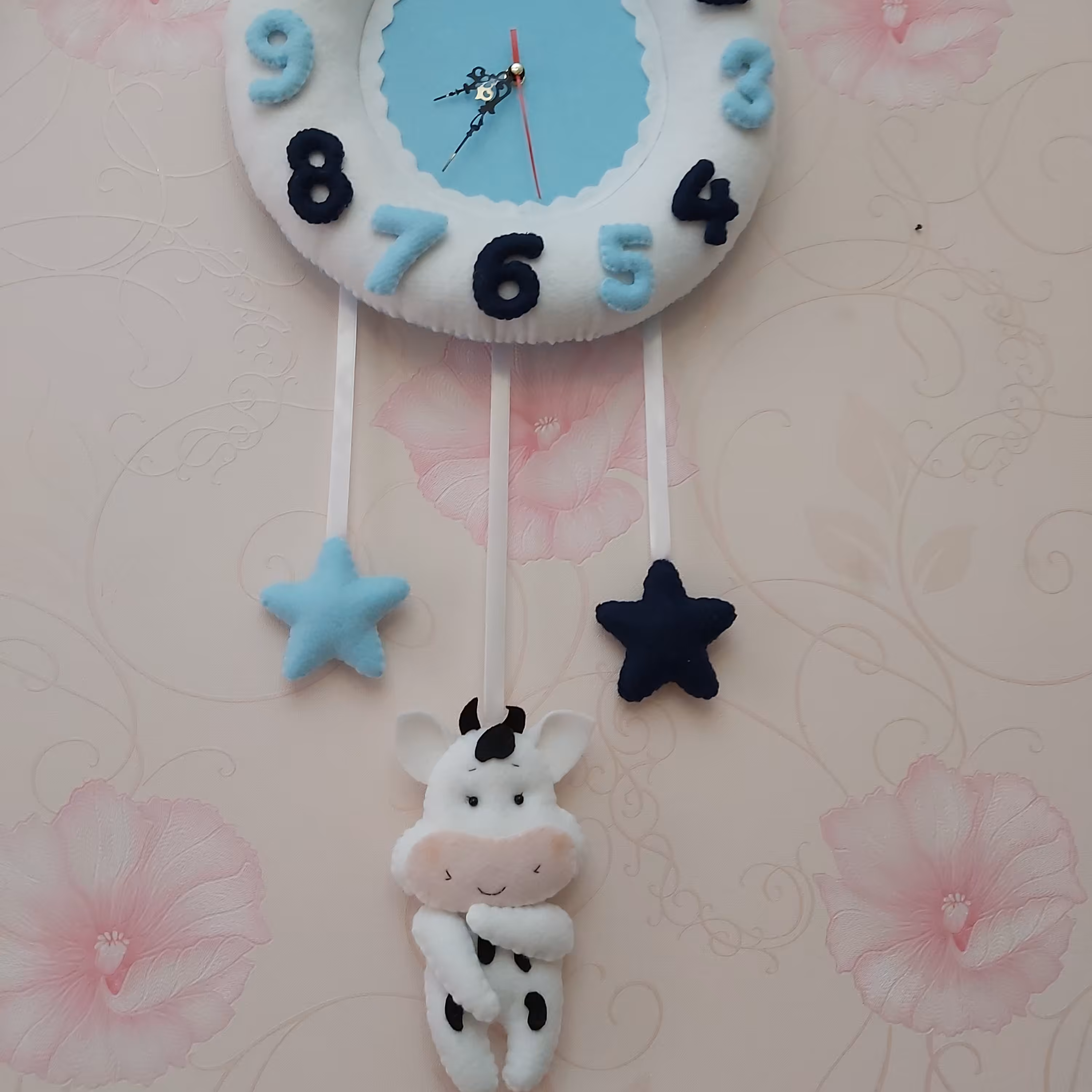 ساعت دیواری نمدی اتاق کودک