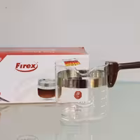 فروش فوق العاده قهوه جوش شیر جوش و روغن داغ کن فایرکس آلمان  شعله مستقیم  پیرکس  مارک فایرکس آلمان اصلی  قابل استفاده در