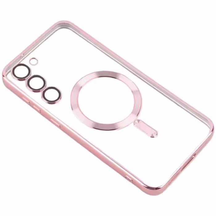 کاور مدل شفاف طرح دار MagSafe محافظ لنزدار مناسب برای گوشی موبایل سامسونگ مدل Galaxy S23 Plus