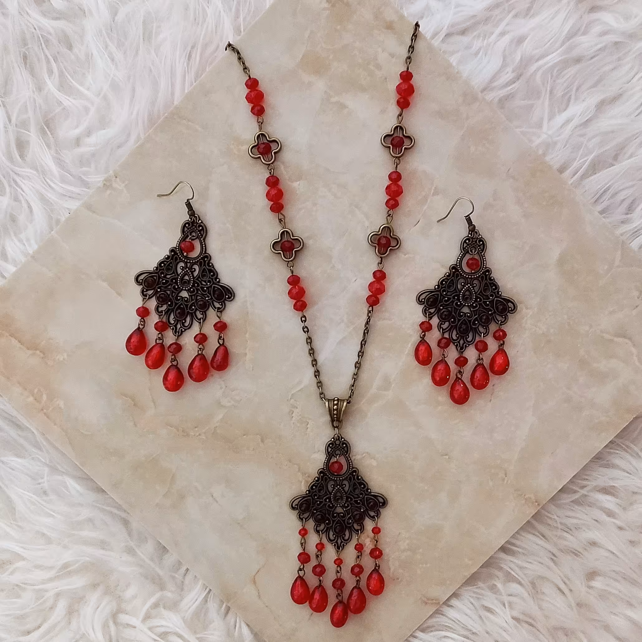 نیم ست یلدایی طرح پر طاووس