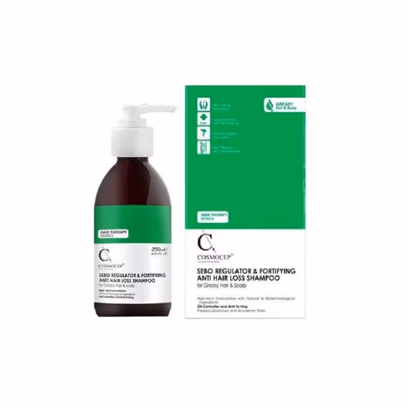 شامپو ضد ریزش موی چرب کازموسپ حجم 250mL