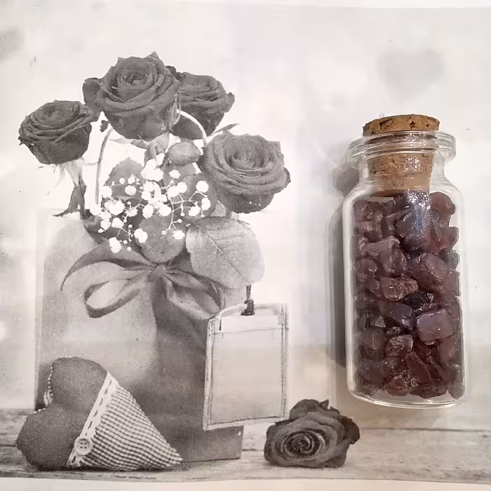 بطری سنگ طبیعی  گارنت،سنگ درمانی،تزیینی،ماه تولد