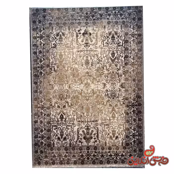 فرش  ماشینی ساوین صدف طرح بهار کرم