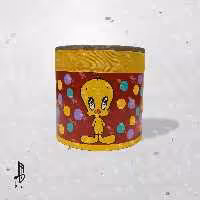 طبلک پلیمری باربد زمینه قرمز (توئیتی)