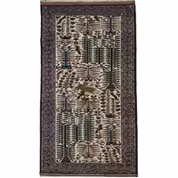 قالیچه دستبافت خراسان  رنگ زمینه پسته ای کد 00H