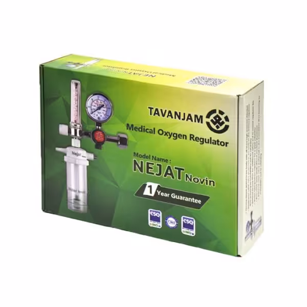 مانومتر اکسیژن توان جم مدل نجات نوین | TAVAN JAM nejat novin Oxygen Regulator