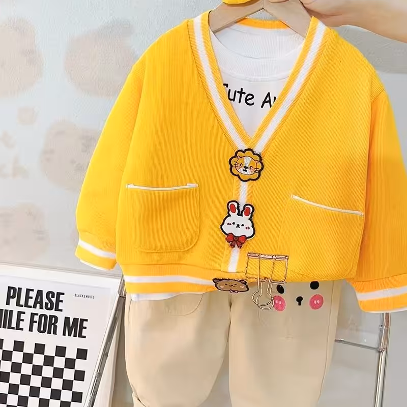 ست سه تیکه کت نخ پنبه سلانیک لطیف بلوز نخ پنبه شلوار کتان 