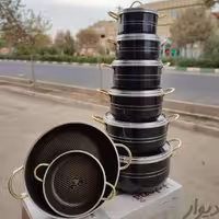 سرویس قابلمه لبه چدن تو زنبوری 14پارچه