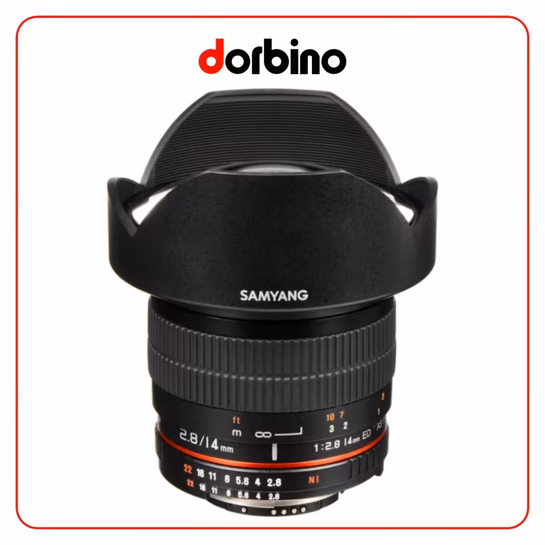 لنز سامیانگ Samyang 14mm f/2.8 ED AS IF UMC Lens for Nikon F - فروشگاه دوربین دوربینو