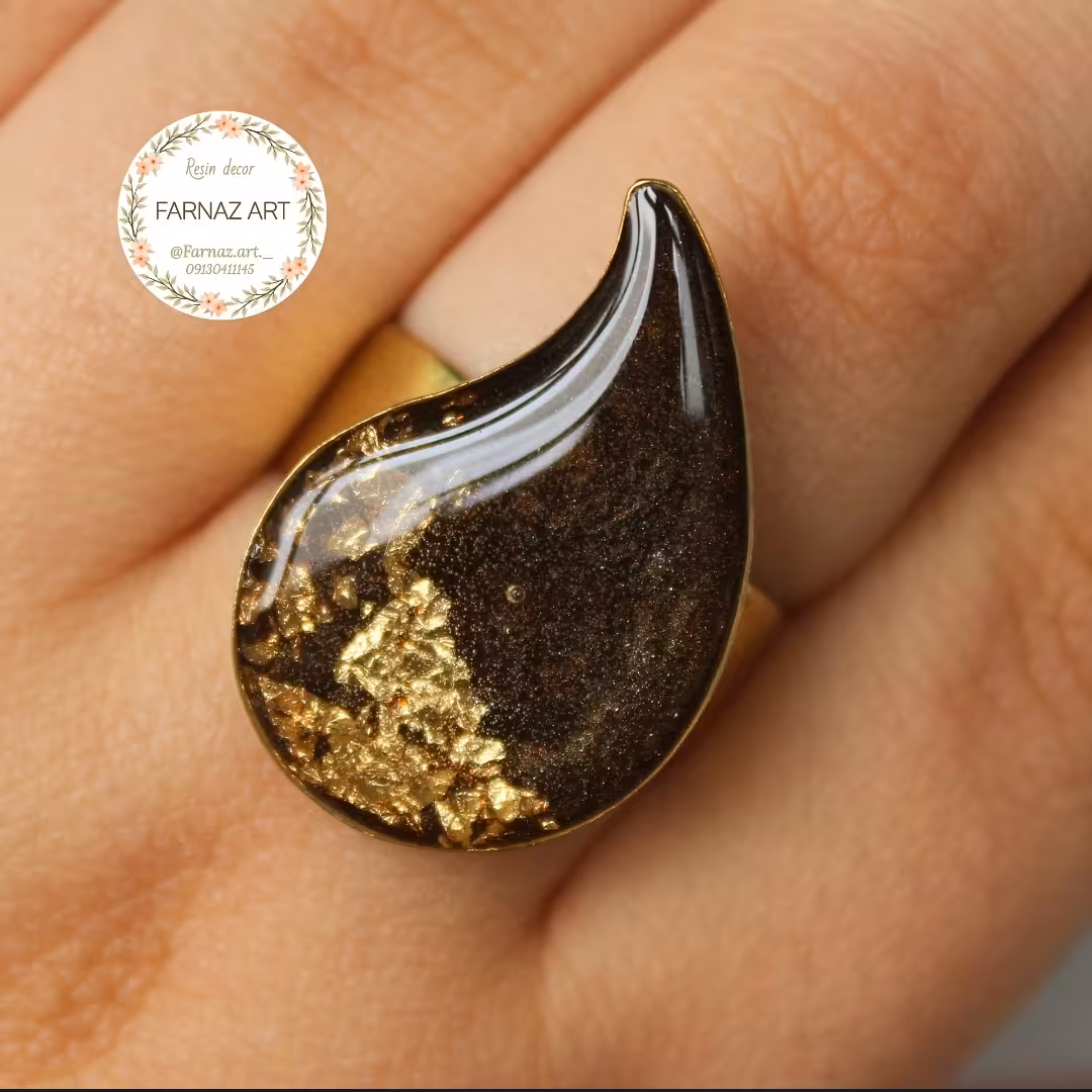 انگشتر برنجی رزینی